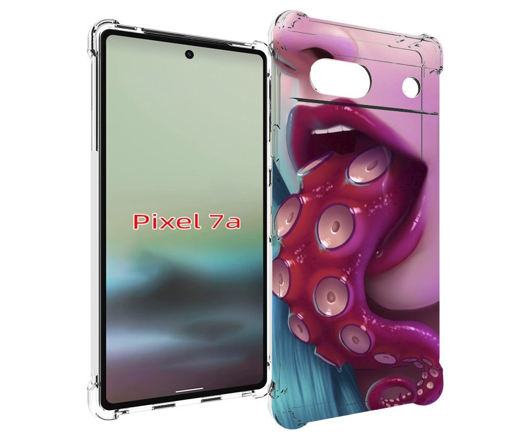 

Чехол MyPads девушка с щупальцой женский для Google Pixel 7A, Tocco