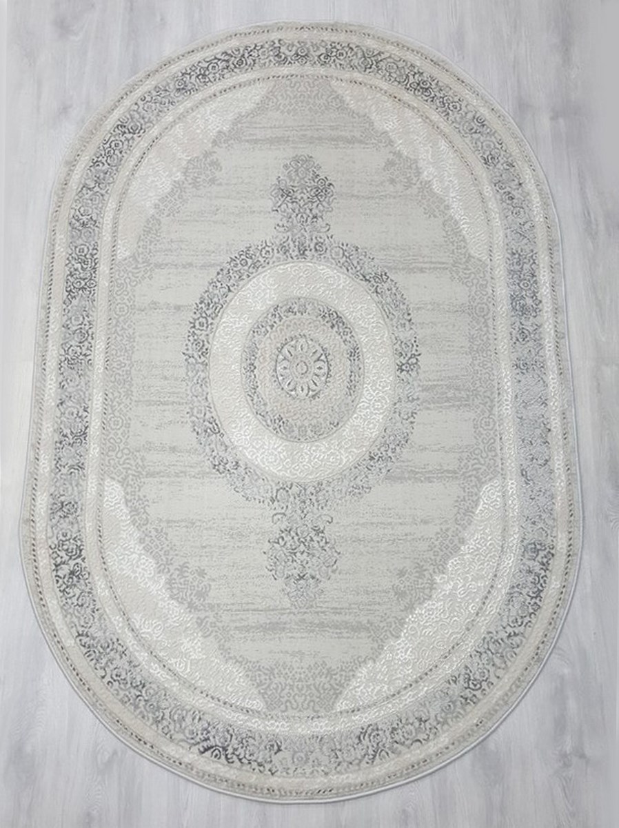 фото Ковер nova 4346b овальный серый/серый 80x150 sofia rugs