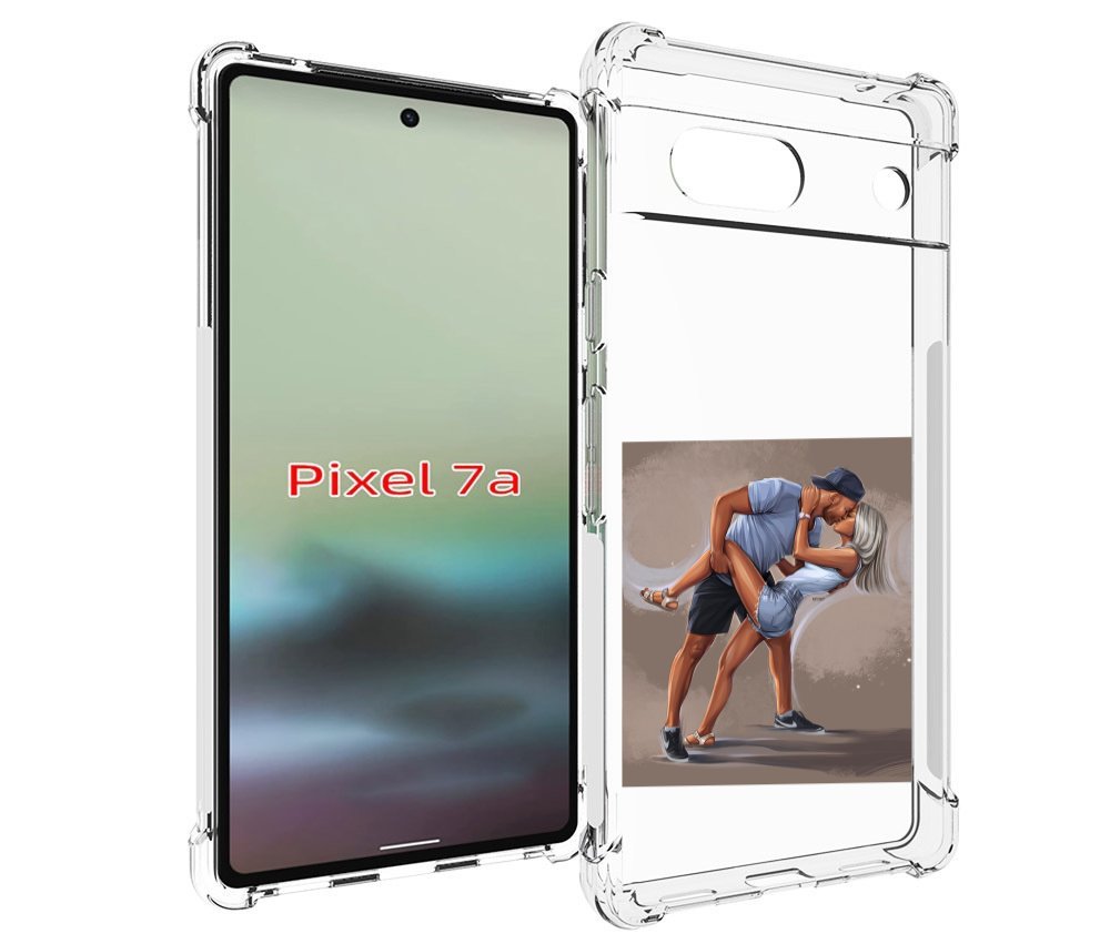 

Чехол MyPads девушка с парнем танцуют женский для Google Pixel 7A, Tocco