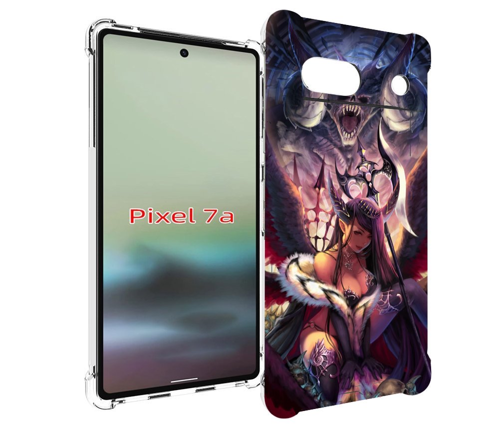 

Чехол MyPads девушка с демоном на фоне женский для Google Pixel 7A, Tocco