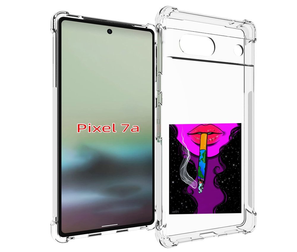 

Чехол MyPads девушка курит землю женский для Google Pixel 7A, Tocco