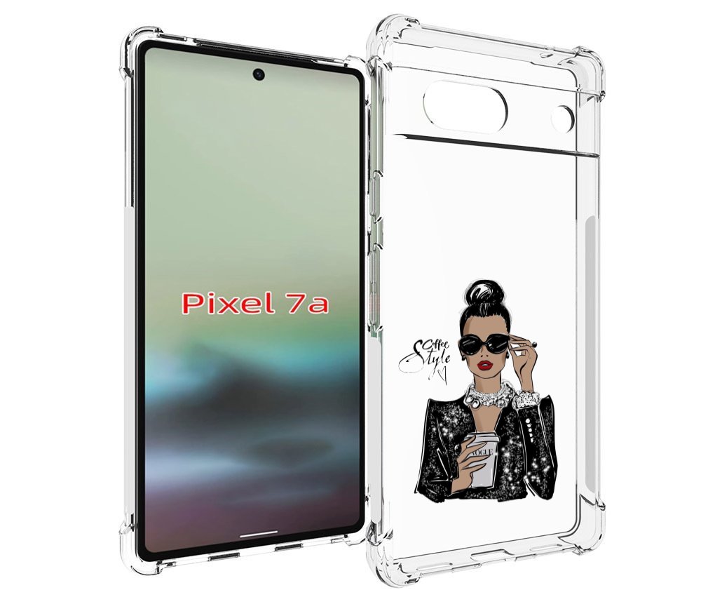

Чехол MyPads девушка в черных очках в пиджаке для Google Pixel 7A, Tocco