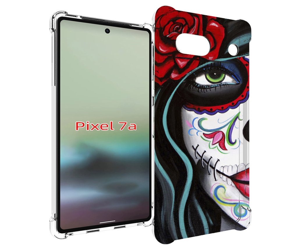 

Чехол MyPads девушка в масочке расписная женский для Google Pixel 7A, Tocco