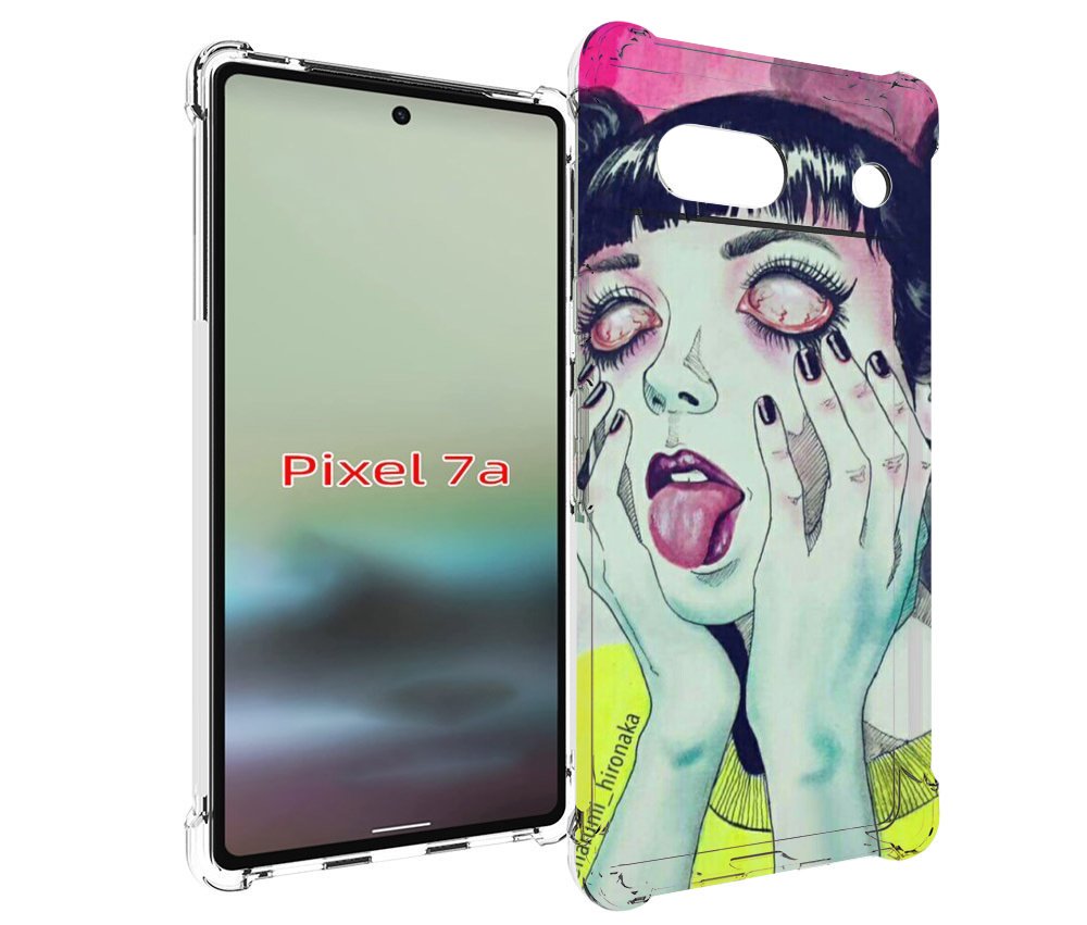 

Чехол MyPads девушка без зрачков для Google Pixel 7A, Tocco