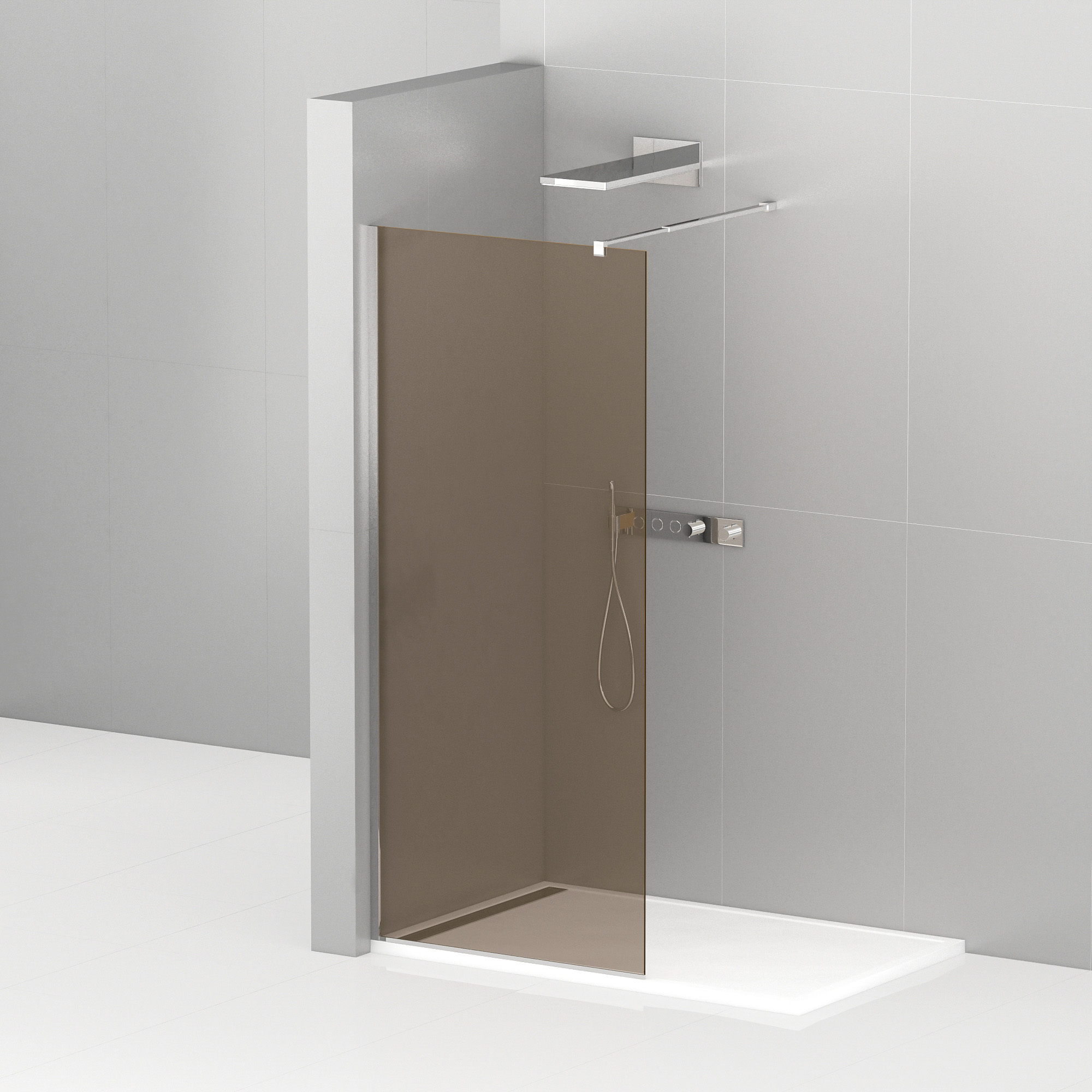 

Cezares Душевая перегородка Cezares Liberta-L-1-110-BR-Cr