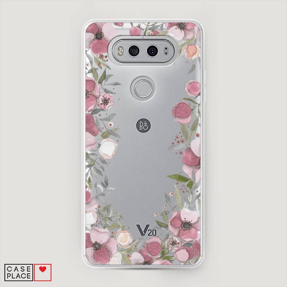 

Чехол Awog "Розовая цветочная рамка" для LG V20, 83350-8
