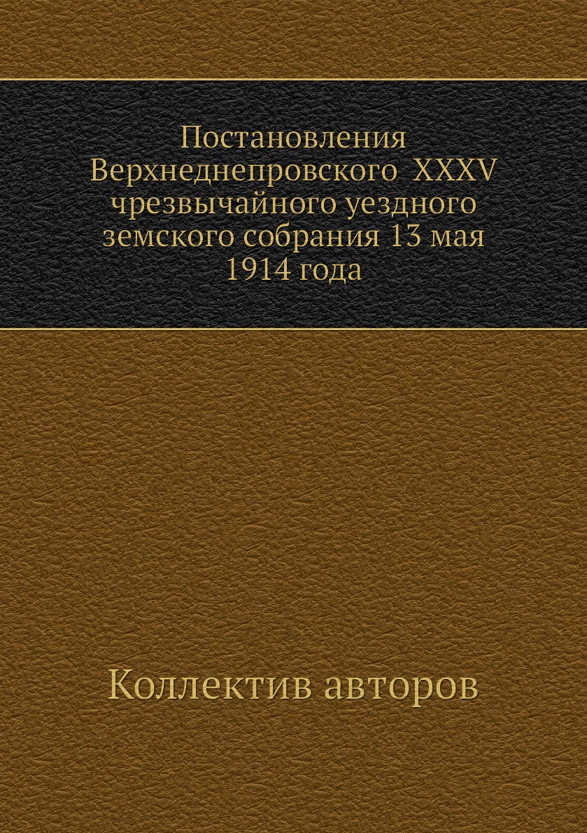 фото Книга постановления верхнеднепровского xxxv чрезвычайного уездного земского собрания 13... нобель пресс