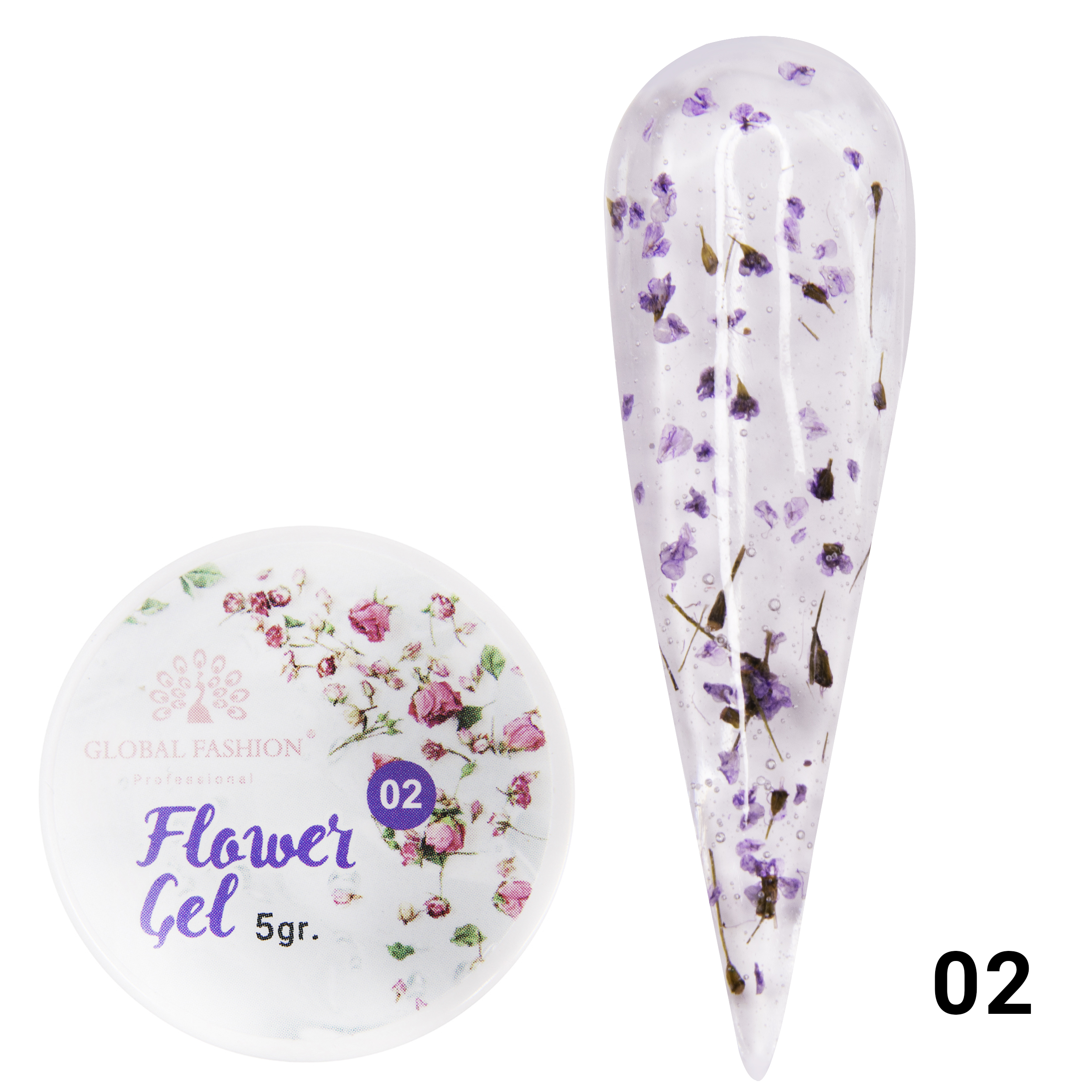 

Гель с сухоцветами 5 гр, Flower Gel 02