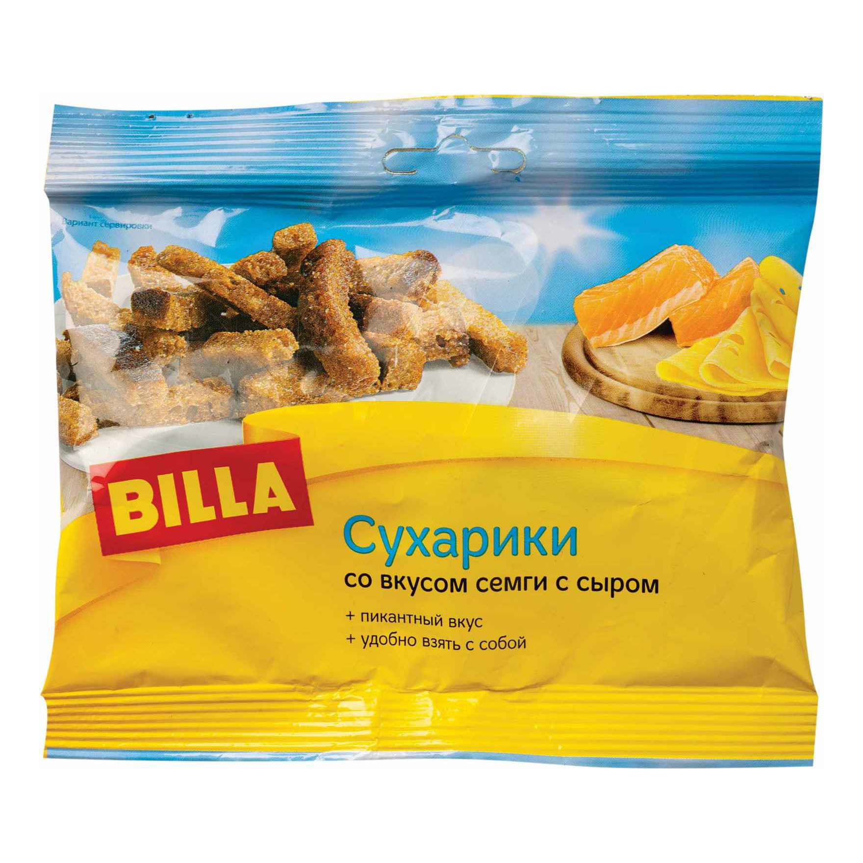 

Сухарики Billa семга-сыр 40 г