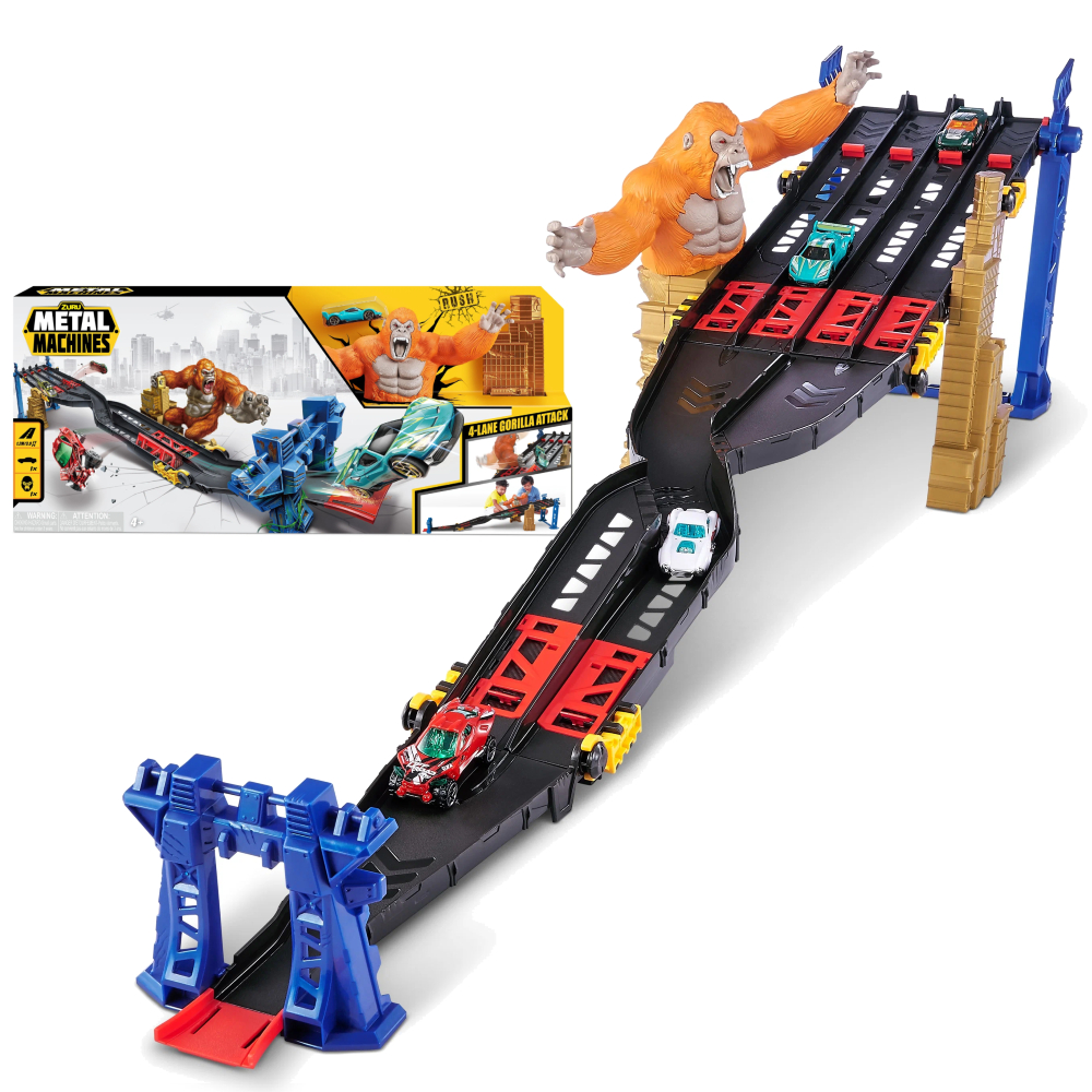 Набор игровой Metal Machines L4-Lane Eilimination Race Trackset Gorilla