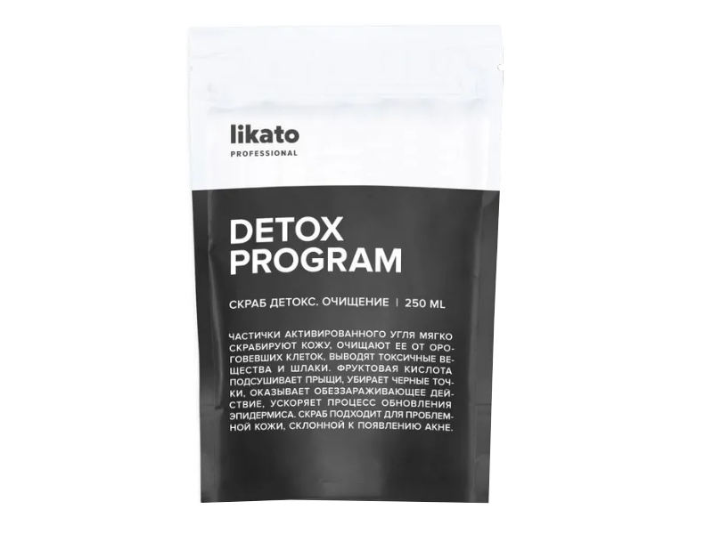 Скраб для тела Likato Professional DETOX с активированным углем, 250 мл