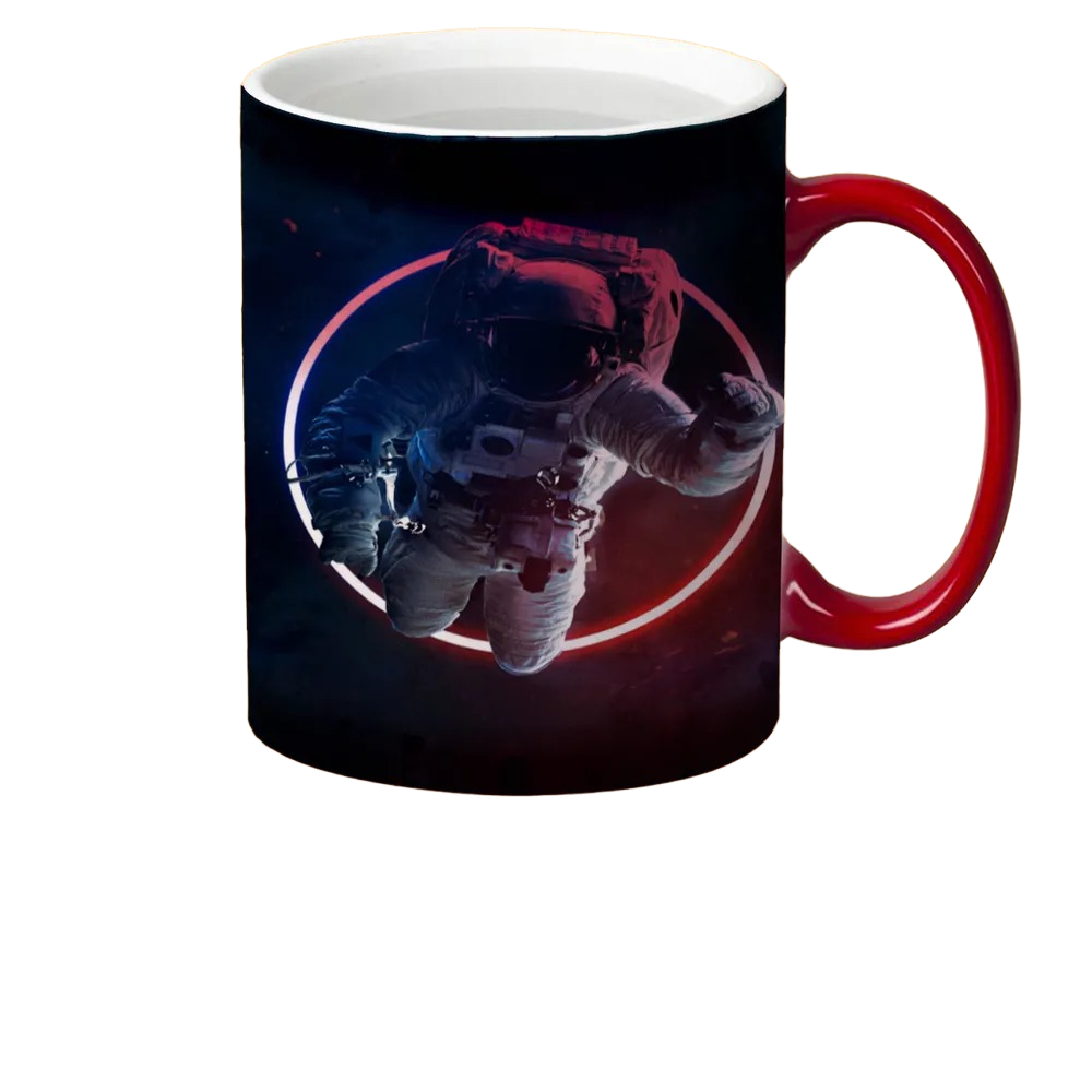 

Кружка CoolPodarok Астронавт Астероиды Неон Круг