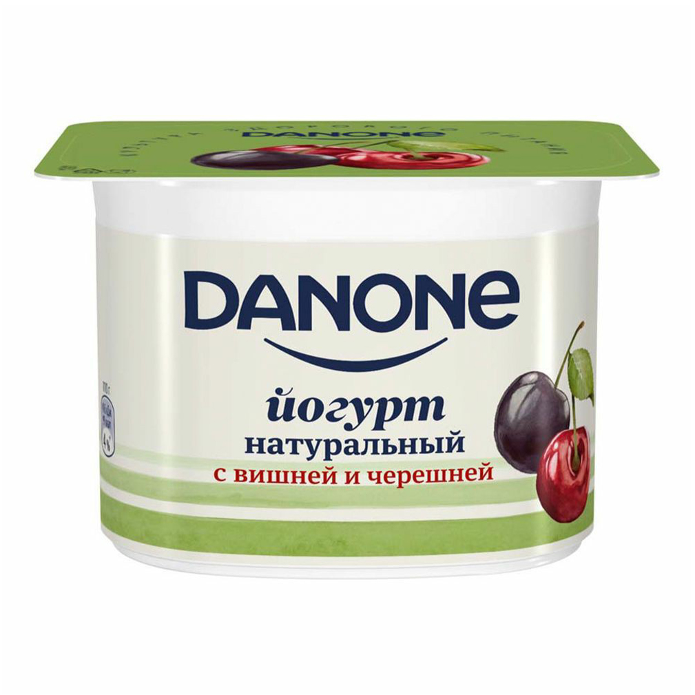 

Йогурт Danone вишня-черешня 2,9% БЗМЖ 110 г