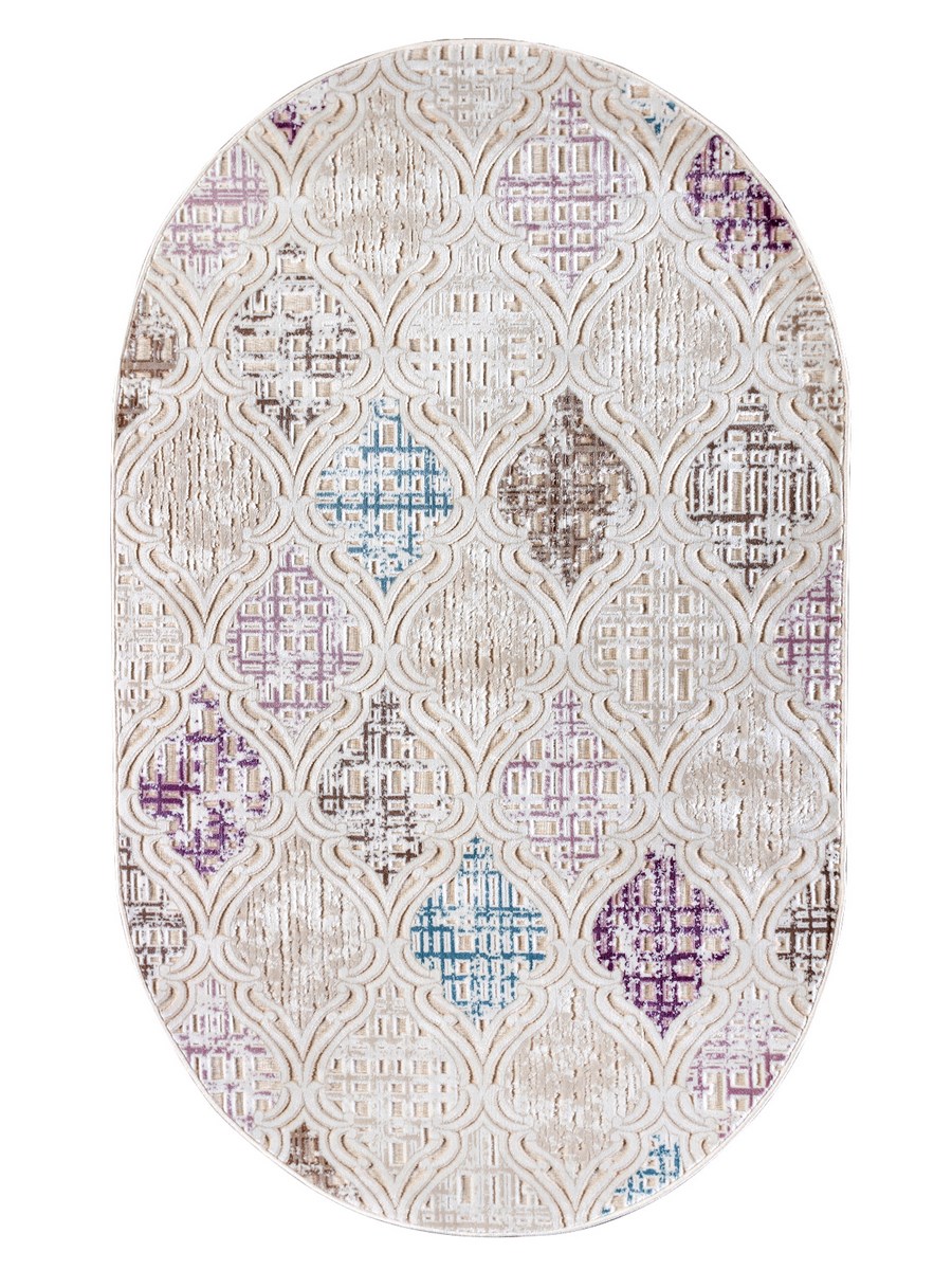 фото Ковер gloria 4341a овал кремовый 150x230 sofia rugs