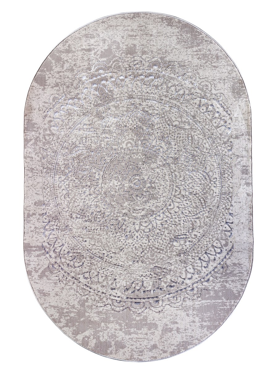 фото Ковер ambiance 4338a овальный серый 150х300 sofia rugs