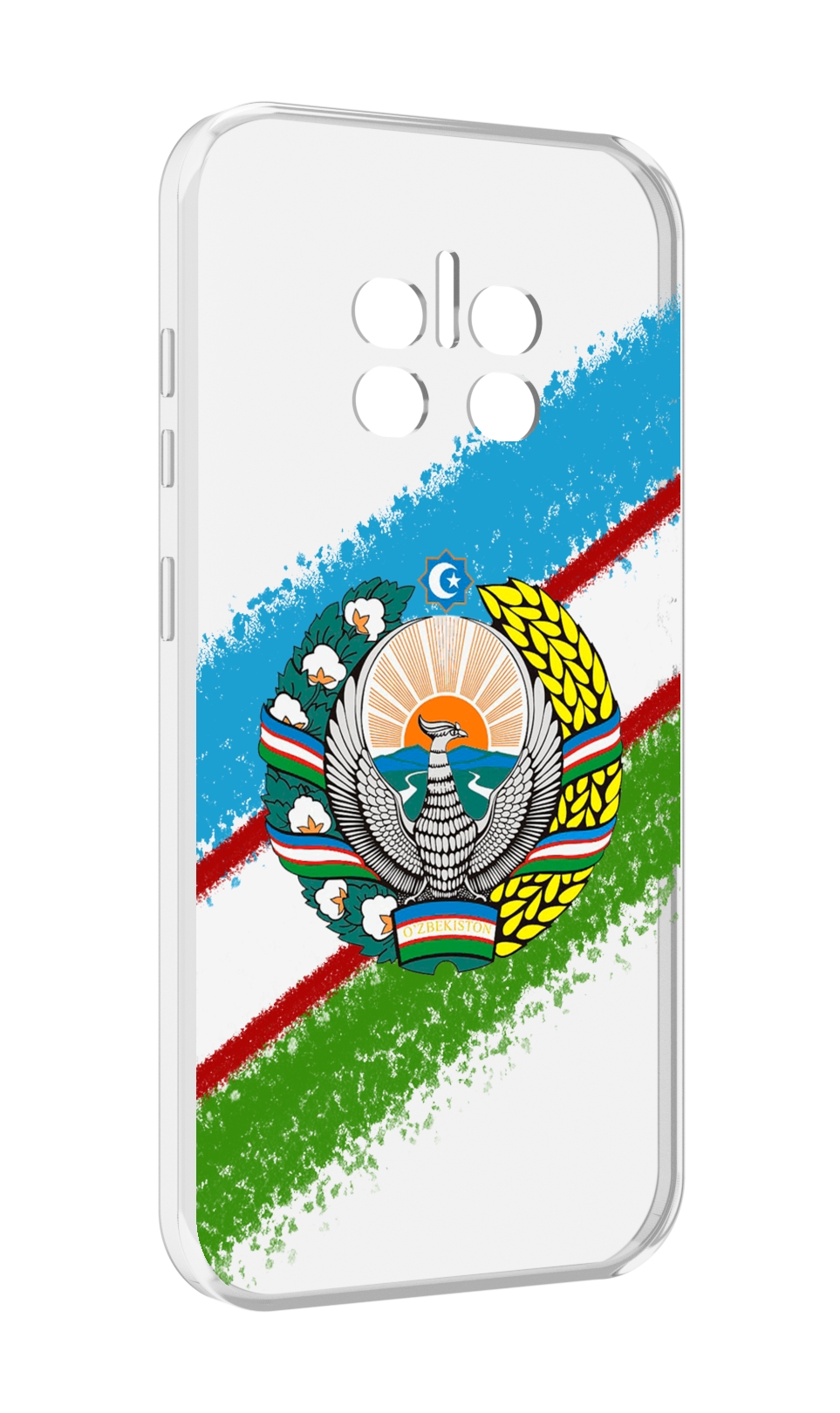 

Чехол MyPads Герб флаг Узбекистана для Doogee V11, Прозрачный, Tocco