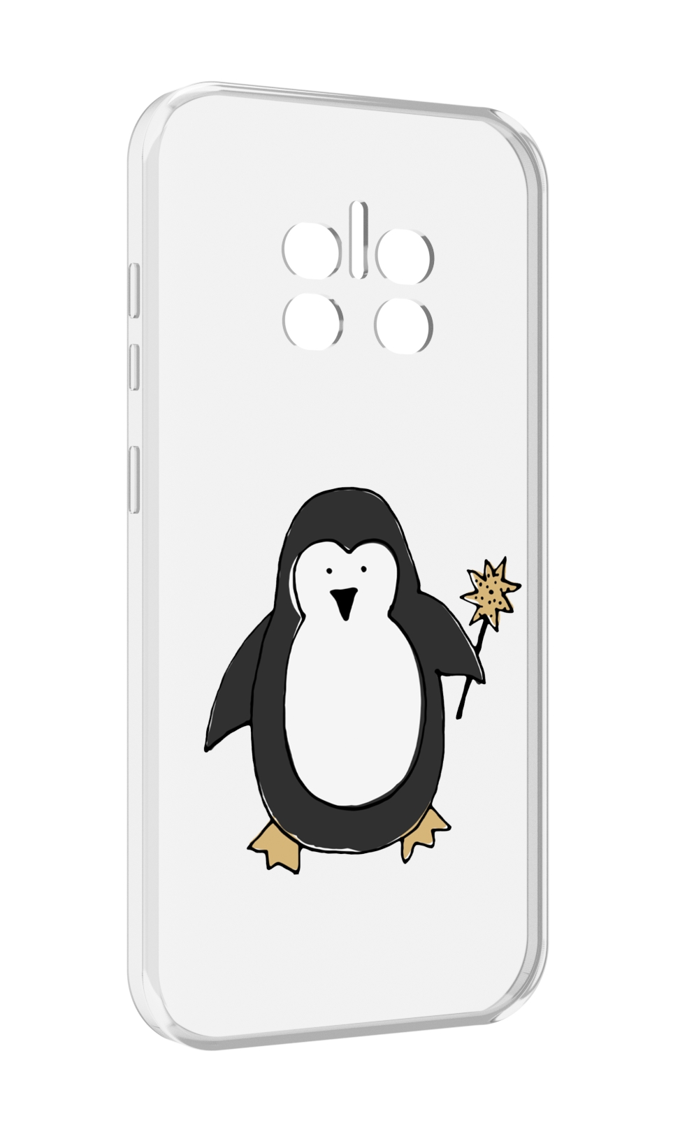 

Чехол MyPads Волшебный пингвин для Doogee V11, Прозрачный, Tocco
