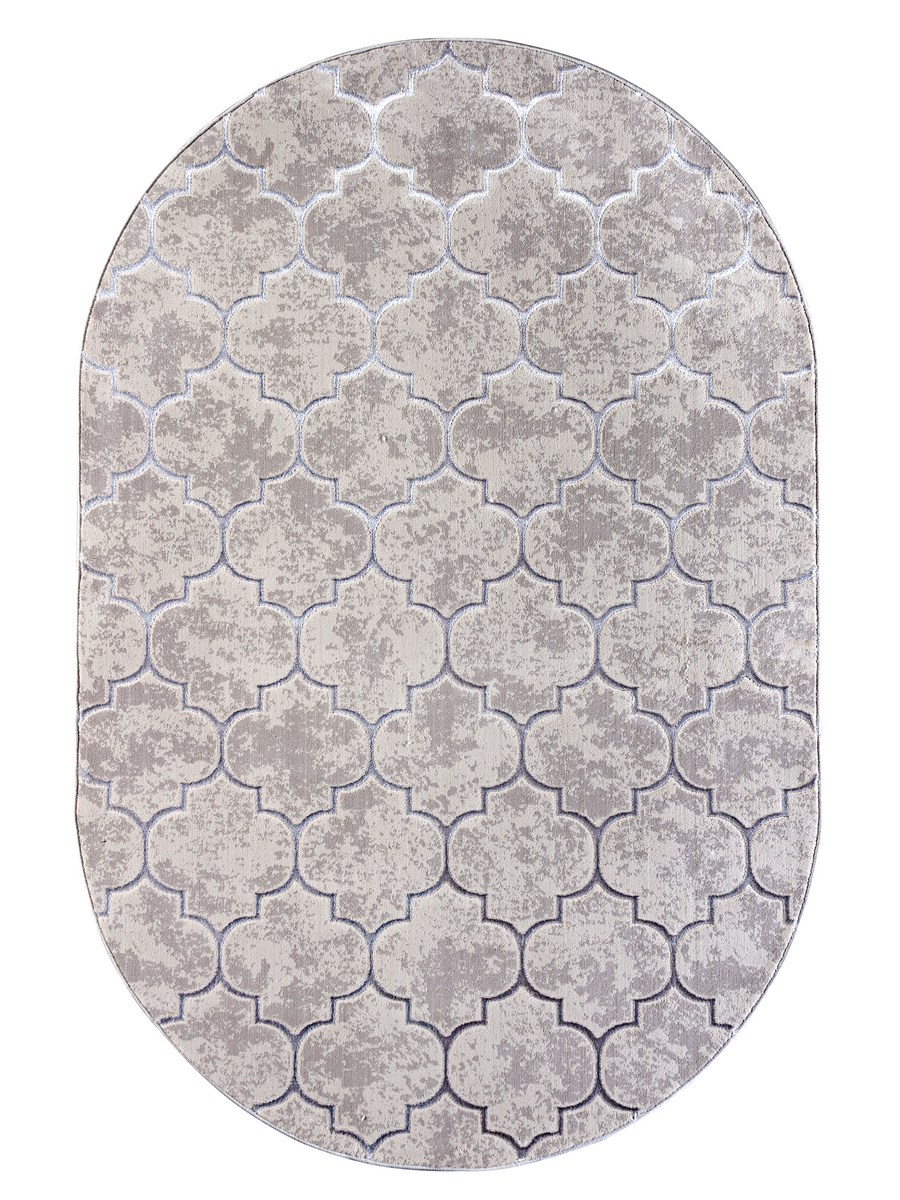 фото Ковер ambiance 4299a овальный серый 150х300 sofia rugs