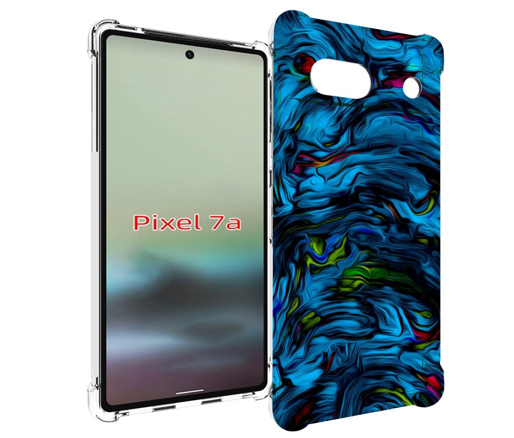 

Чехол MyPads голубая краска в темноте для Google Pixel 7A, Tocco