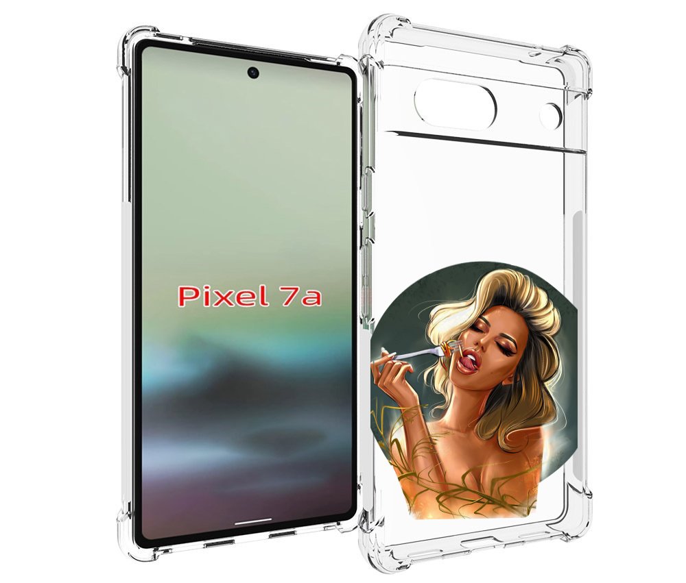 

Чехол MyPads голодная-девушка-модель женский для Google Pixel 7A, Tocco