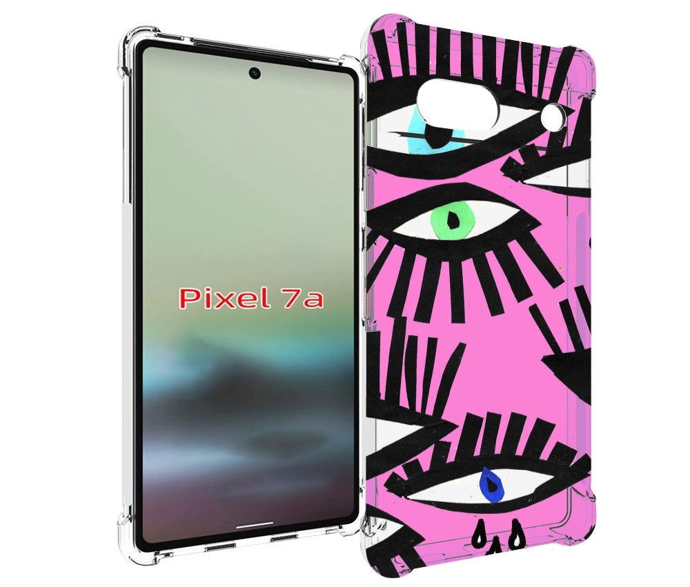 

Чехол MyPads глазки абстракция для Google Pixel 7A, Tocco