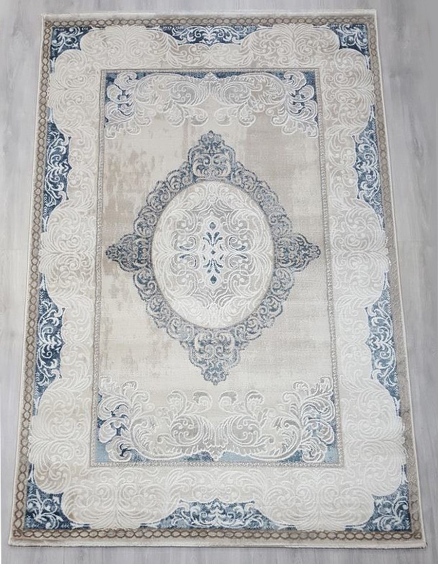 фото Ковер nova 4118a прямой т.голубой/серый 150x230 sofia rugs