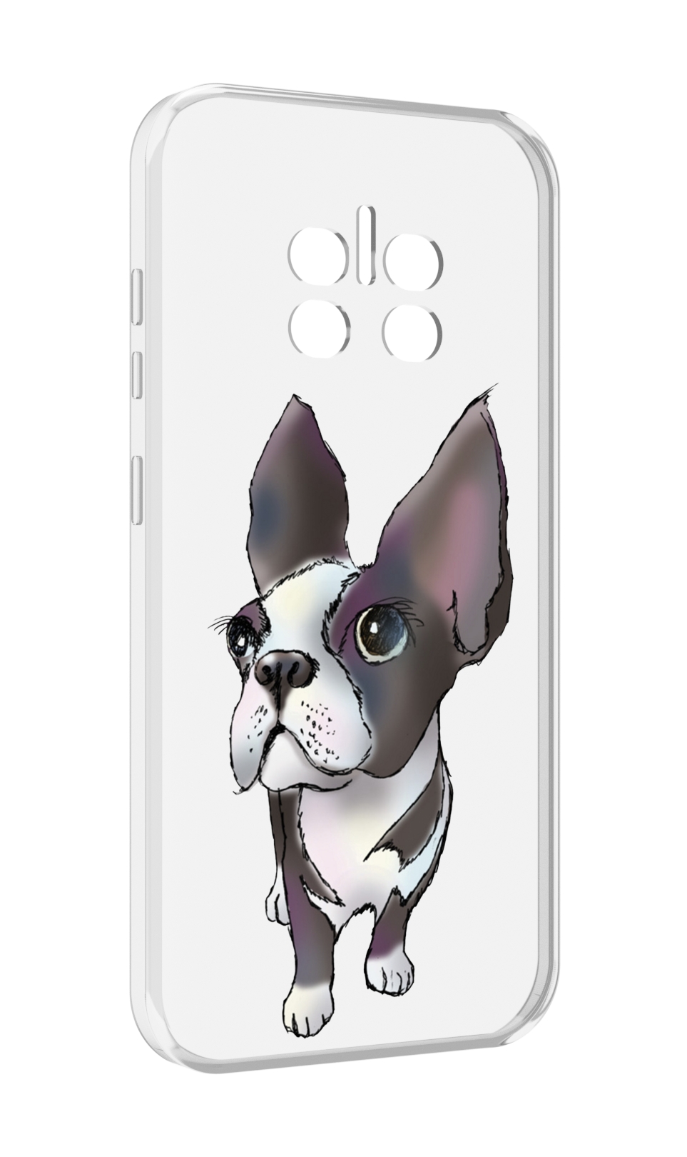 

Чехол MyPads Бульдожка для Doogee V11, Прозрачный, Tocco