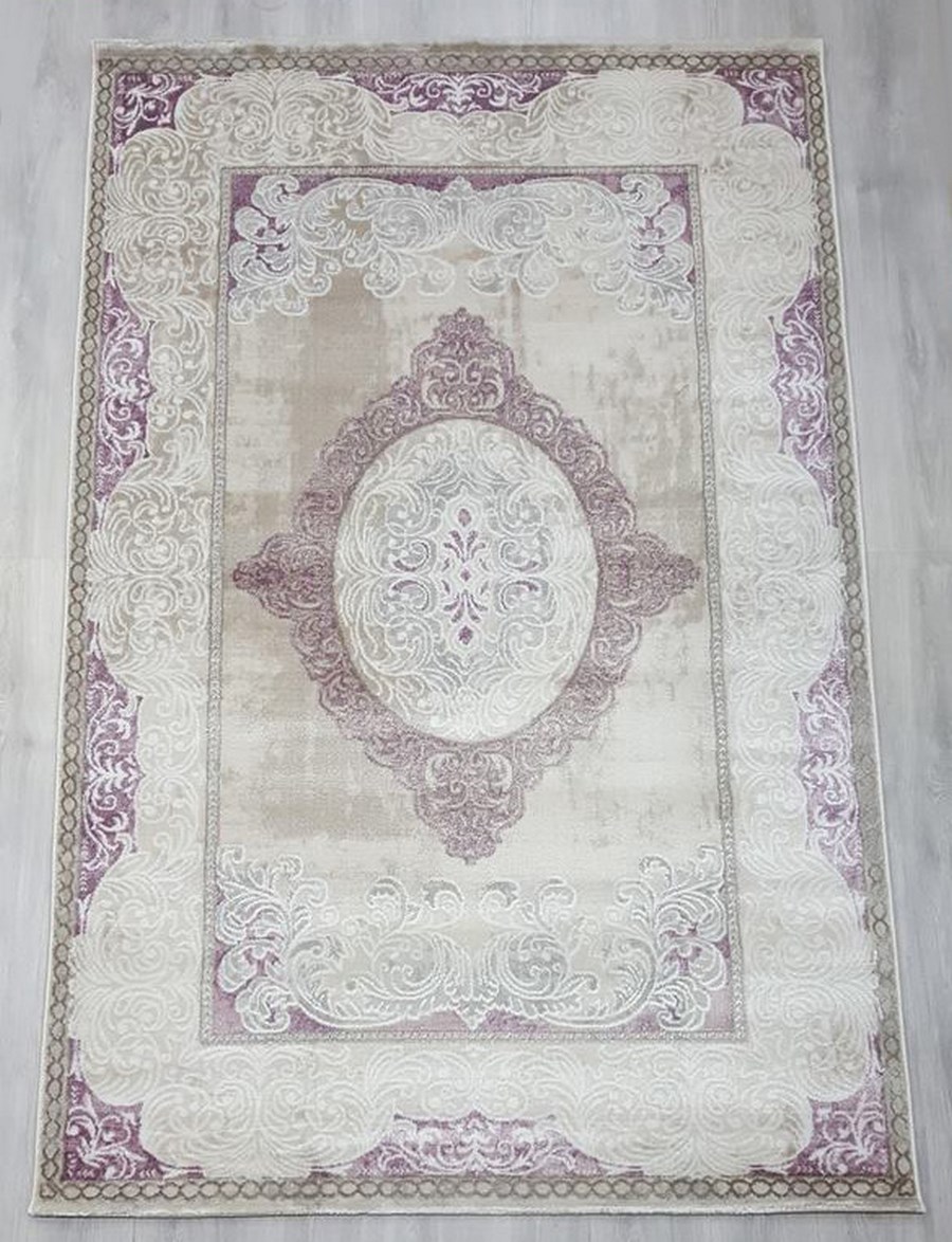 фото Ковер nova 4118a прямой с.лиловый/серый 80x150 sofia rugs