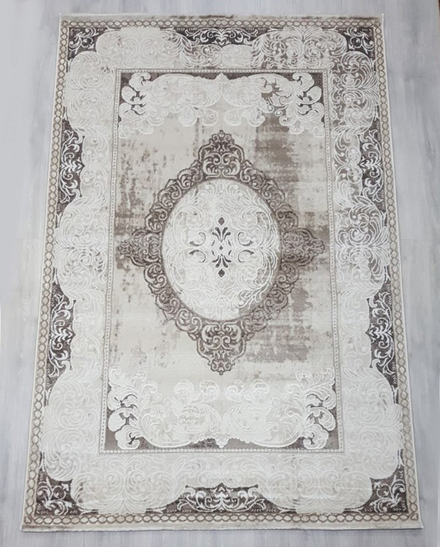 фото Ковер nova 4118a прямой с.коричневый/крем 80x150 sofia rugs