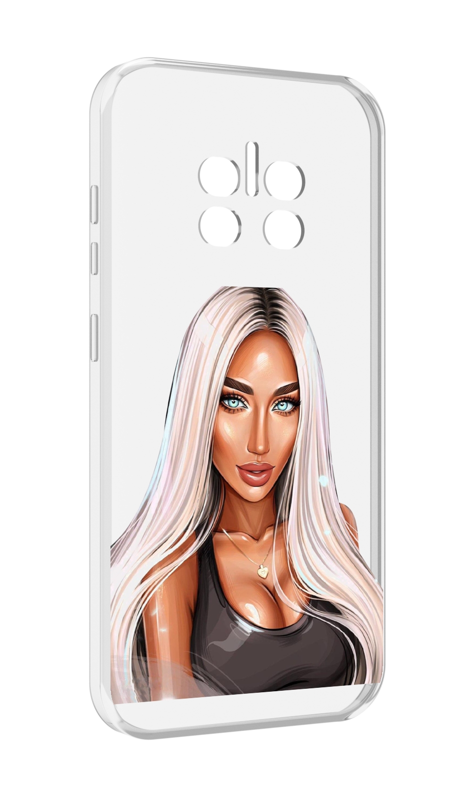 

Чехол MyPads Блондинка женский для Doogee V11, Прозрачный, Tocco