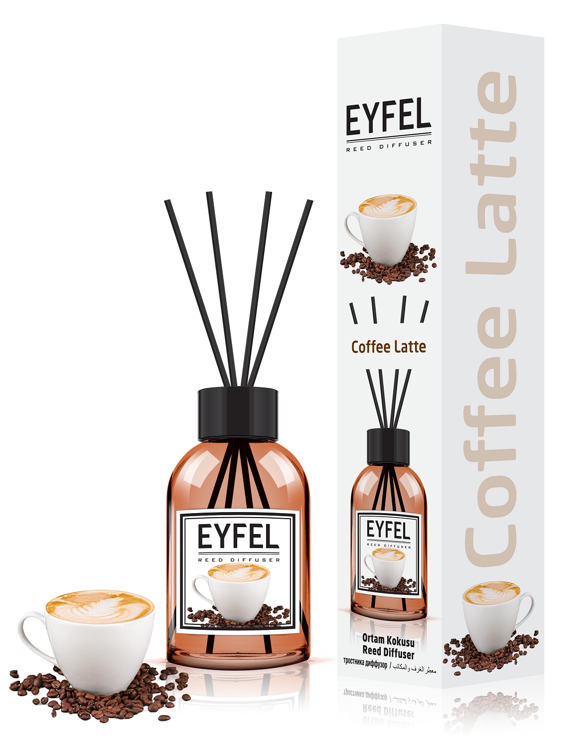 фото Аромадиффузор диффузор ароматический eyfel coffee latte (кофе латте) 110 мл