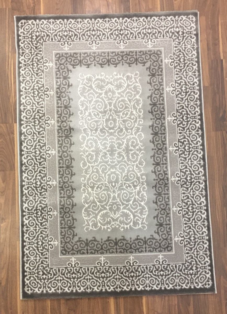 фото Ковер nova 4116a прямой белый/с.серый 120x180 sofia rugs