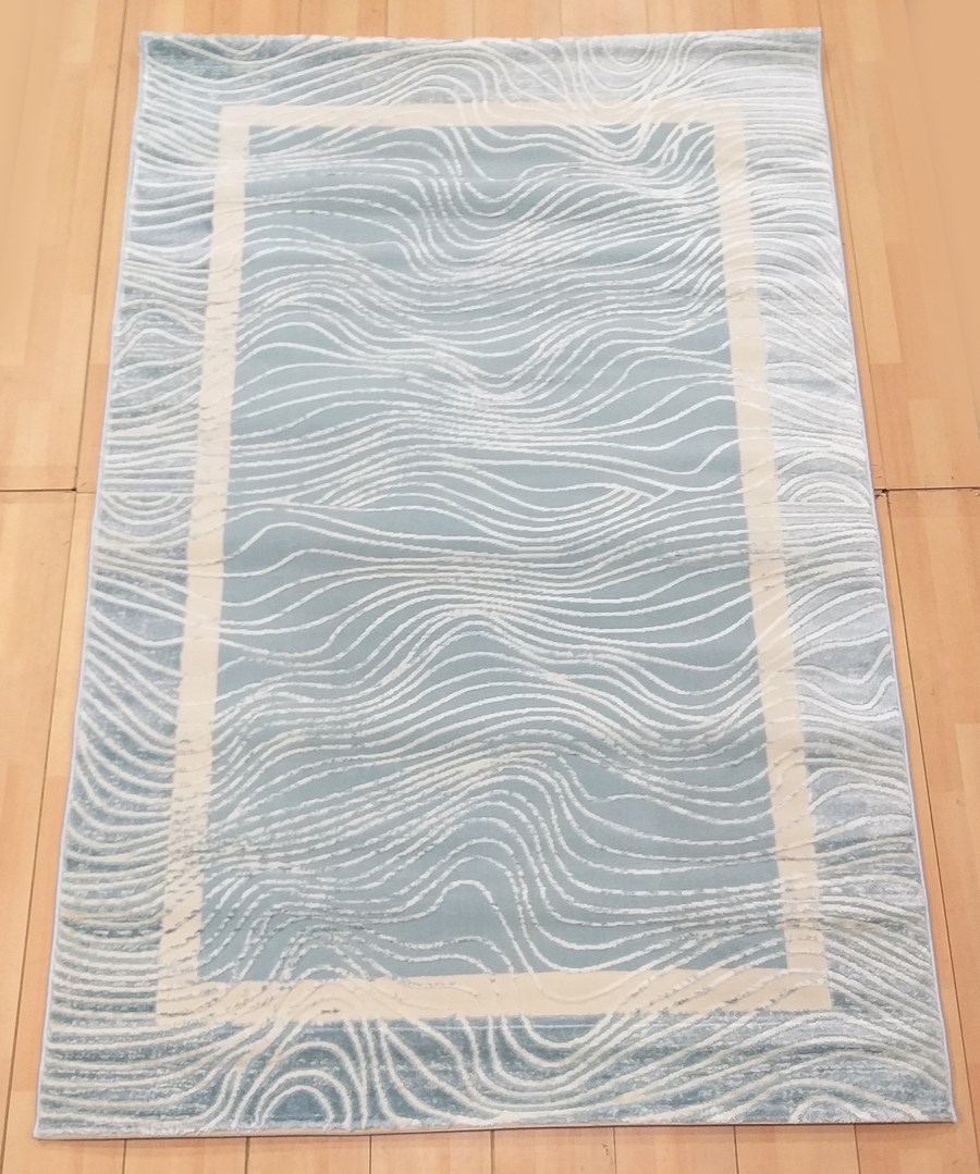 фото Ковер nova 4113a прямой белый/голубой 120x180 sofia rugs