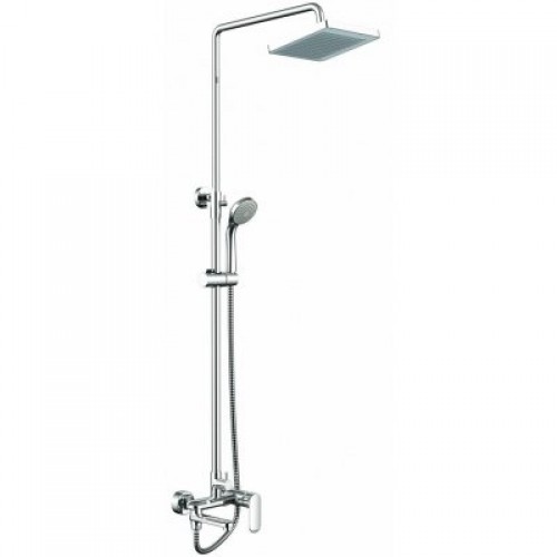 

Душевая стойка Bravat OPAL со смесителем для ванны F6125183CP-A4-RUS, Серебристый, OPAL