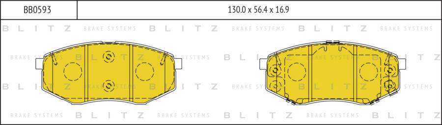 

Тормозные колодки BLITZ дисковые bb0593