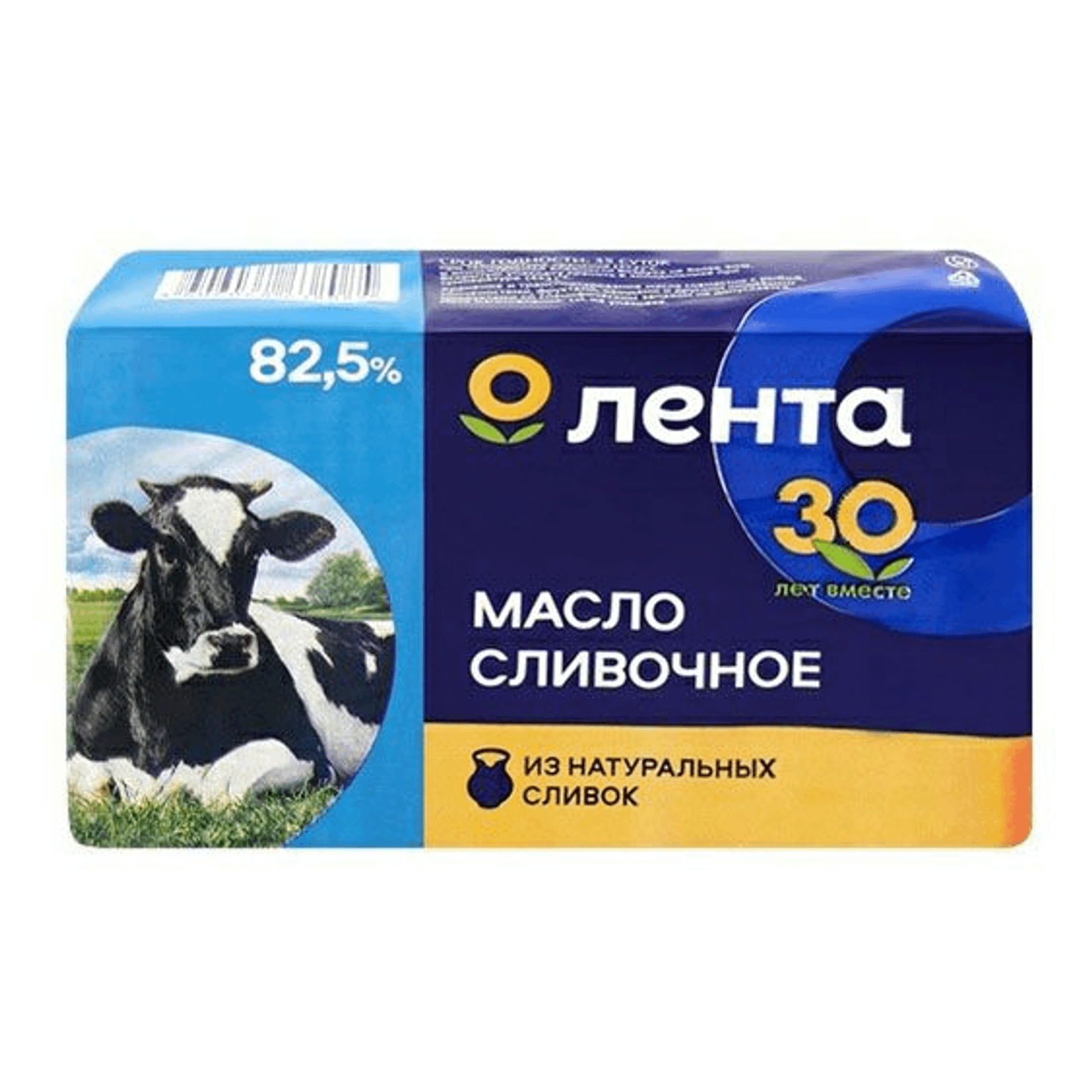 Сладкосливочное масло Лента 82,5% БЗМЖ 380 г