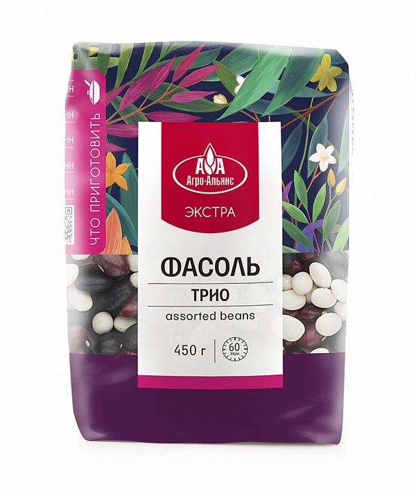 

Фасоль Агро-альянс трио 450 г