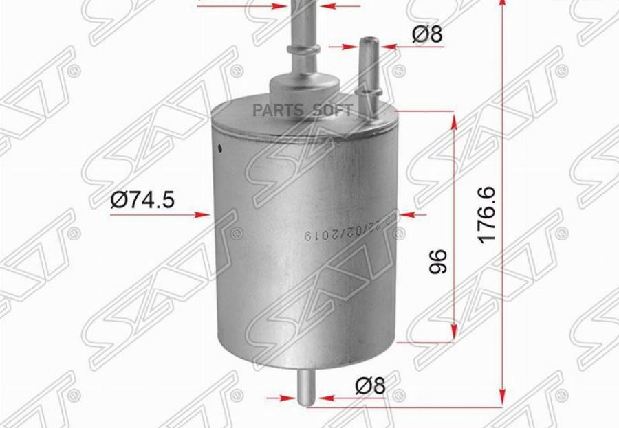 

SAT Фильтр топливный AUDI A4 1.8 4WD 00-08/A6 2.4/3.0/4.2 04-08