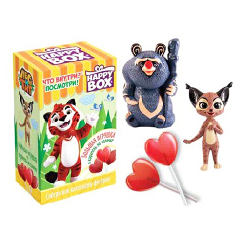 

Карамель Happy Box Лео и Тиг на палочке с игрушкой 30 г
