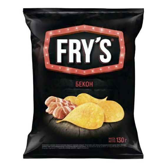 Чипсы картофельные Fry's Бекон 130 г