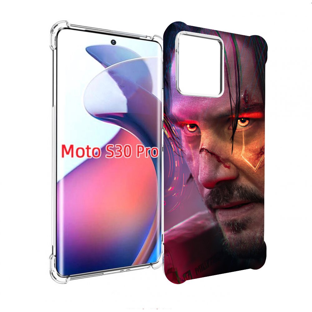 

Чехол MyPads cyberpunk 2077 Джонни Сильверхенд для Motorola Moto S30 Pro, Прозрачный, Tocco