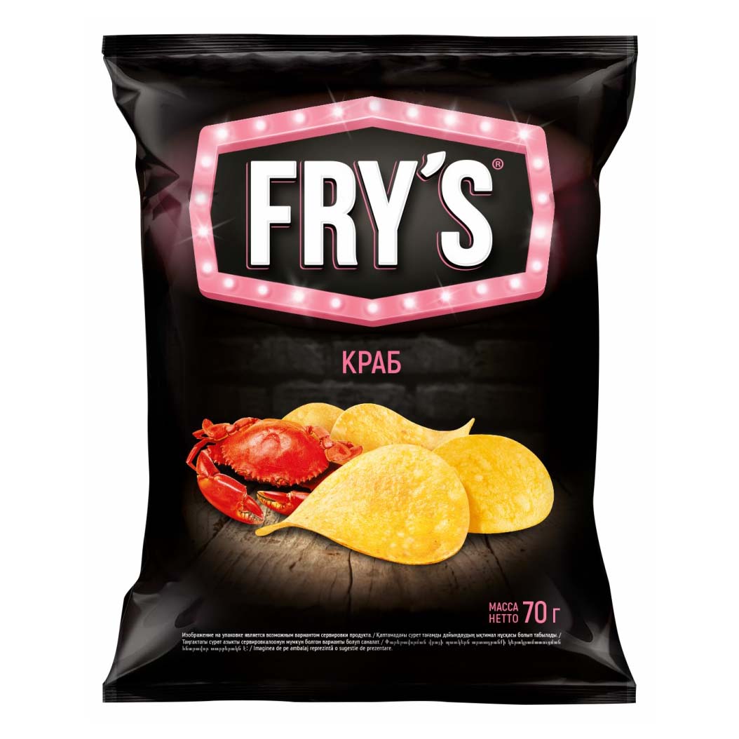 Чипсы картофельные Fry's Краб 130 г