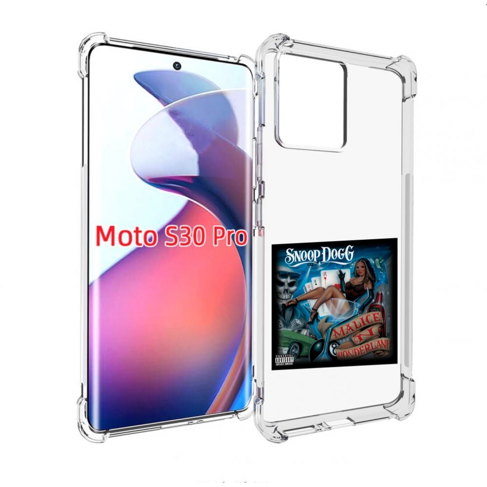 

Чехол MyPads Snoop Dogg MALICE N WONDERLAND для Motorola Moto S30 Pro, Прозрачный, Tocco