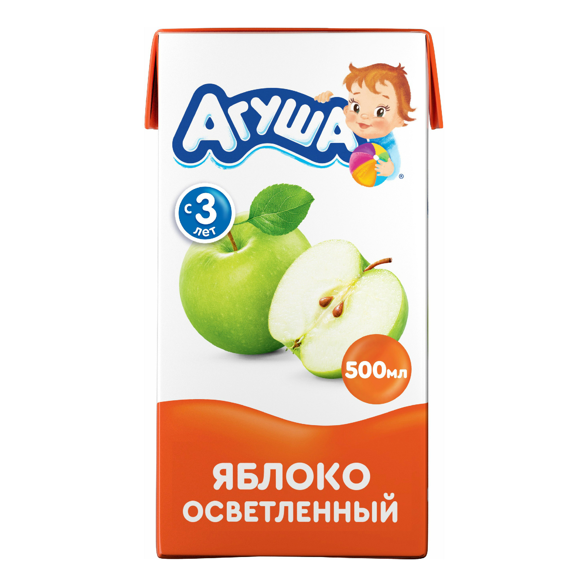 

Сок детский Агуша яблоко осветленный с 3 лет 0,5 л