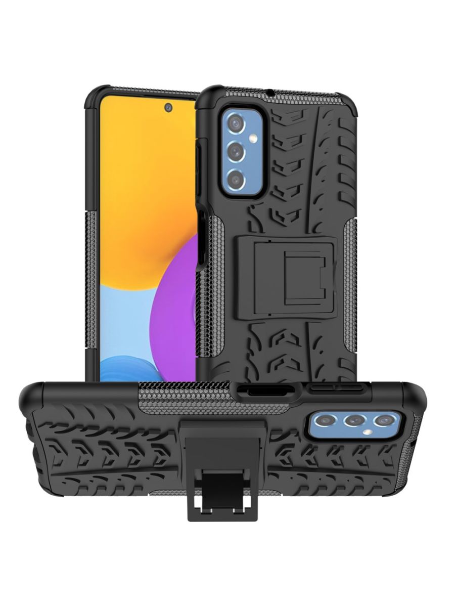 

Brodef Tyre Противоударный с подставкой чехол для Samsung Galaxy M52 Черный