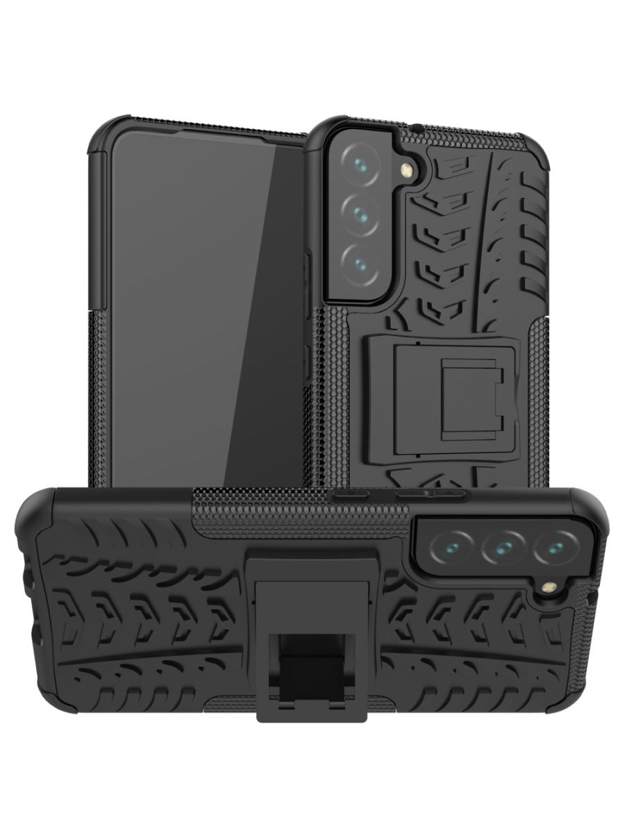 

Brodef Tyre Противоударный чехол с подставкой для Samsung Galaxy S22 Plus/S22+ Черный