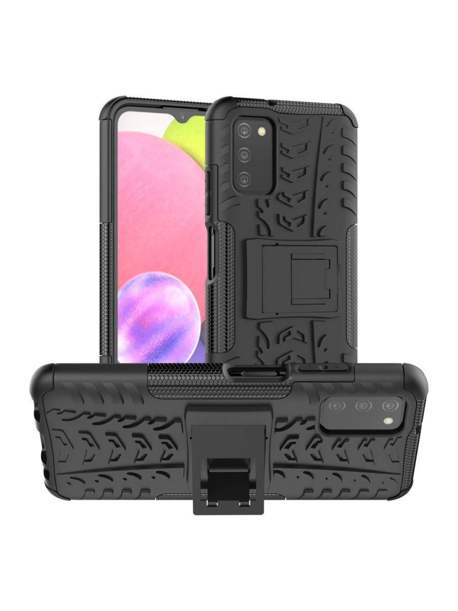 

Brodef Tyre Противоударный чехол с подставкой для Samsung Galaxy A03s Черный