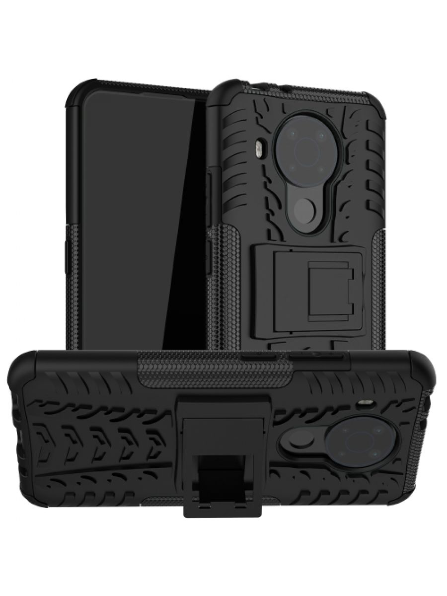 

Brodef Tyre Противоударный чехол с подставкой для Nokia 5.4/3.4 Черный