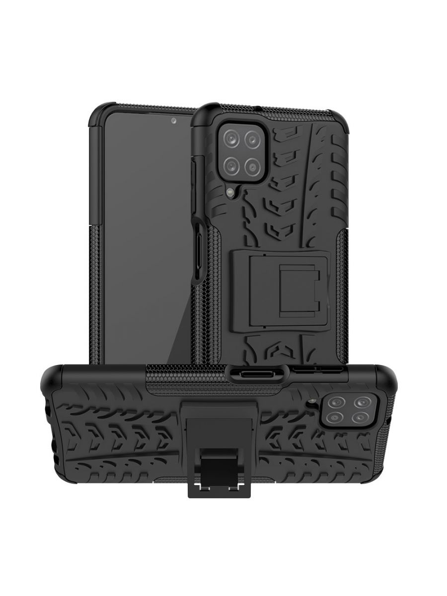 

Brodef Tyre Противоударный чехол с подставкой для Samsung Galaxy A12 Черный