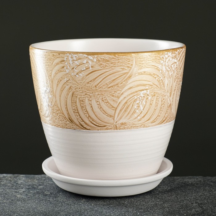 

Горшок цветочный "Палеолит" коричневый 2 л